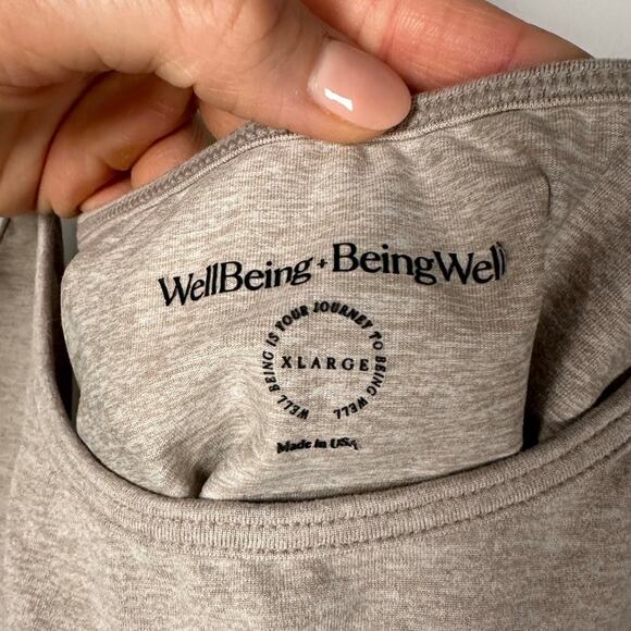 WellBeing + BeingWell Tan Cropped Athletic Tank Top Women's XL - Picture 3 of 5